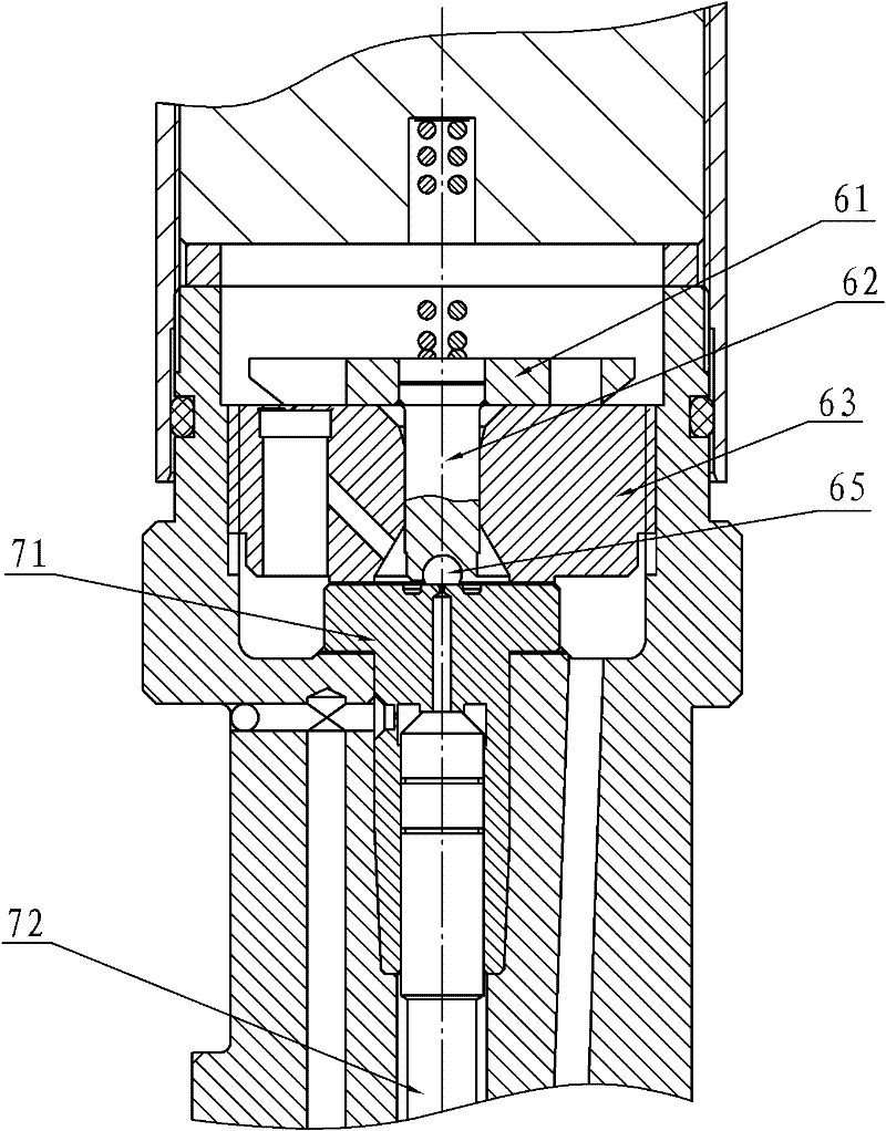 Plane opening and closing structure of high-pressure common rail oil injector of diesel engine