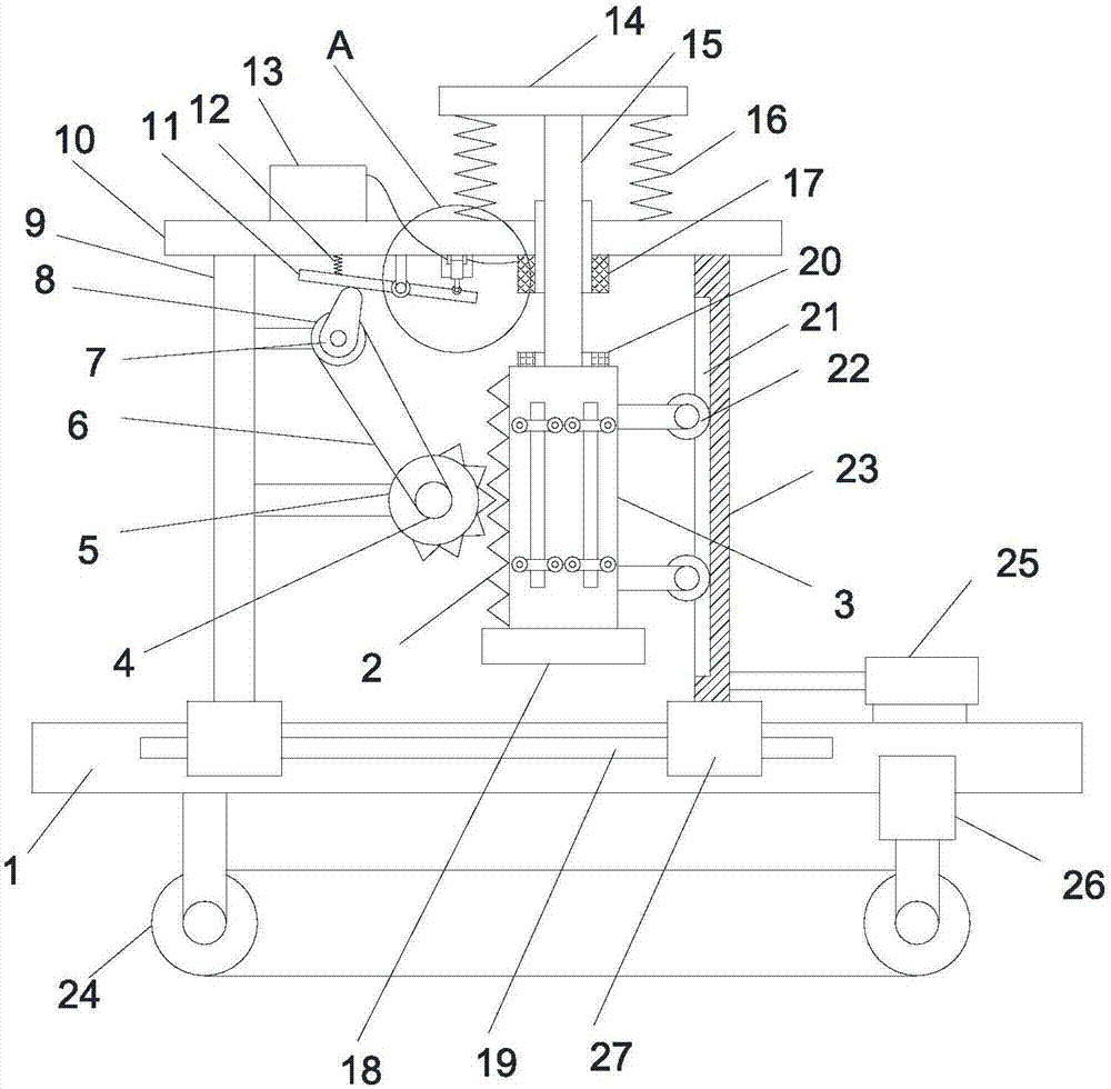 Ground compacting device for construction