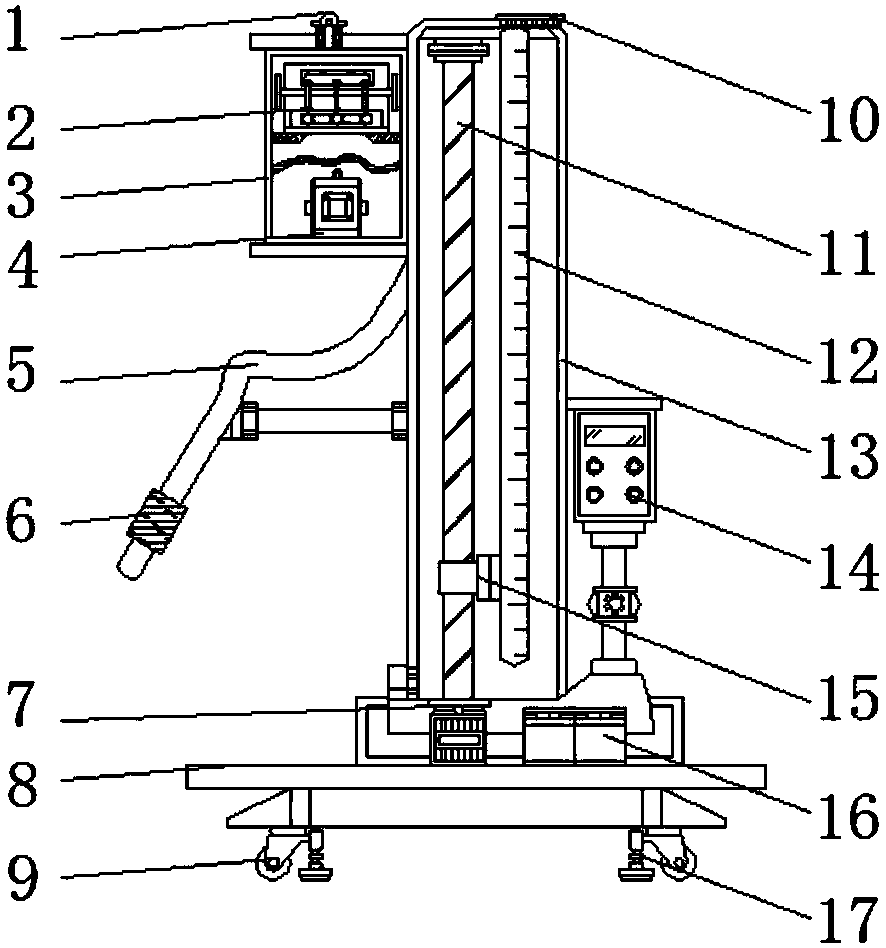 Height detection equipment for tunnel construction