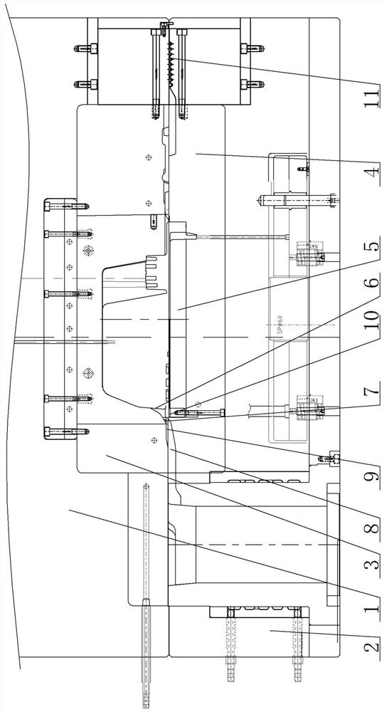 Novel casting system of die-casting die for large 5G communication radiator part