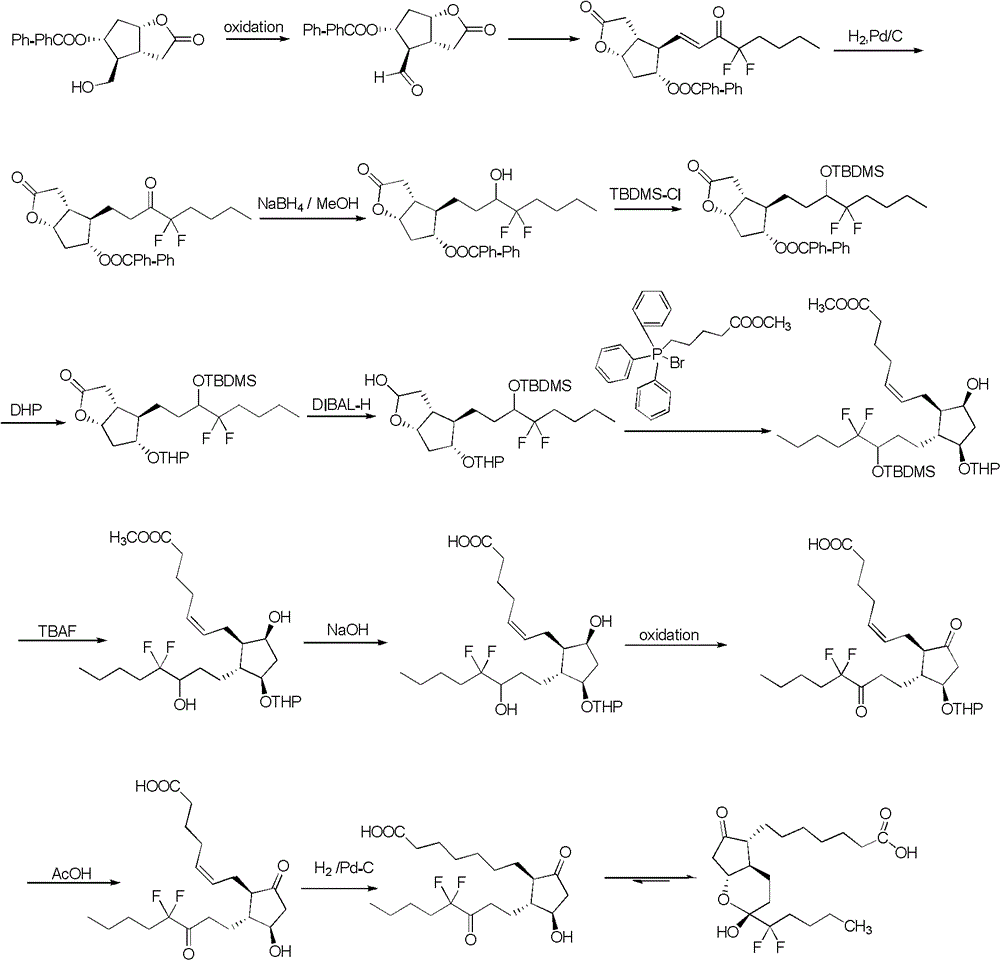 Preparation method of lubiprostone or its intermediate