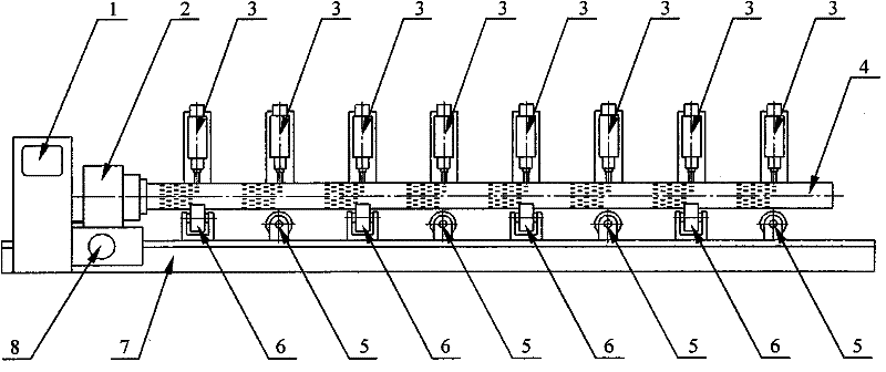 Plasma machining production line of dual-trapezoid slotted sieve tube