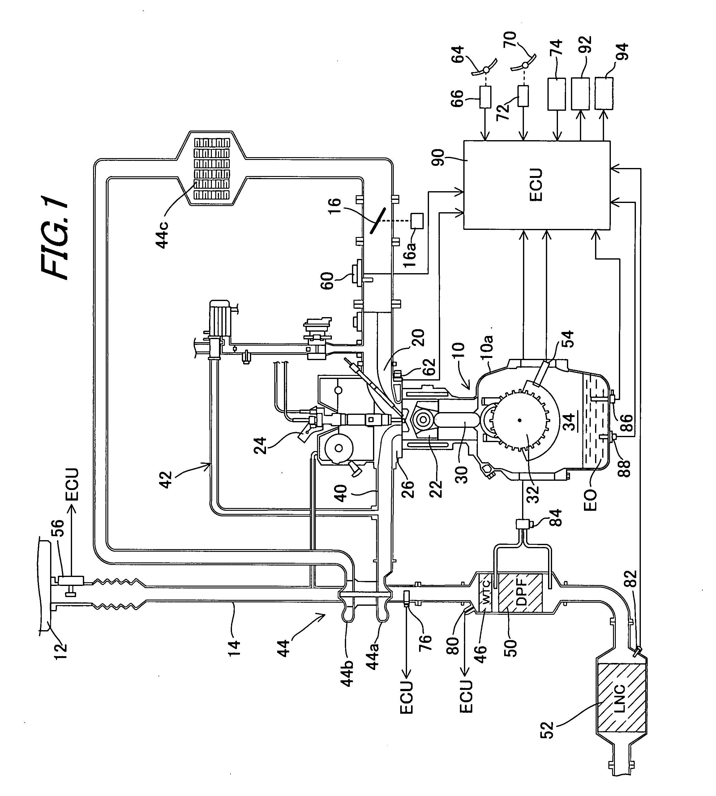 Oil level detection system of internal combustion engine