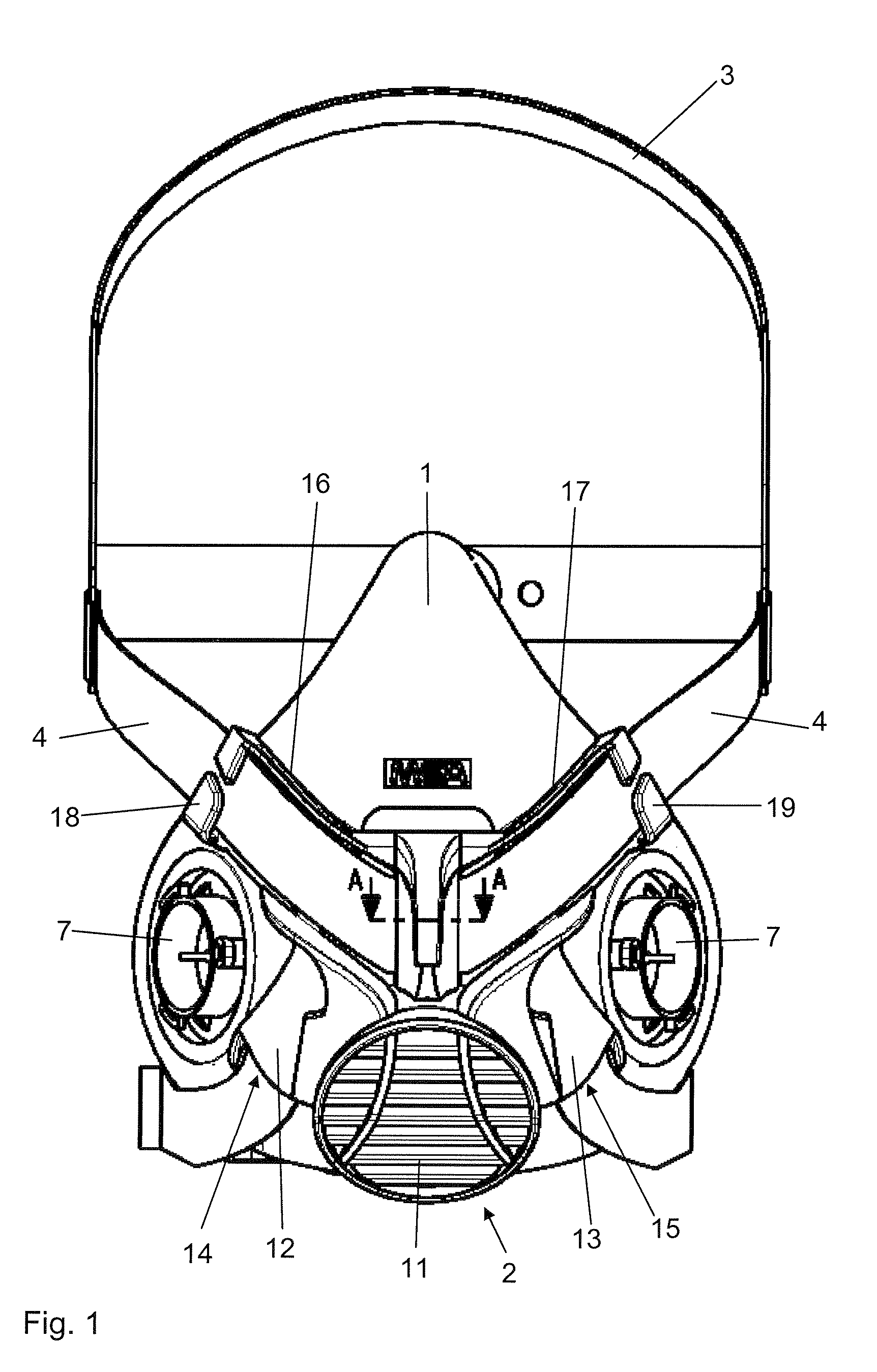 Respiratory half-mask