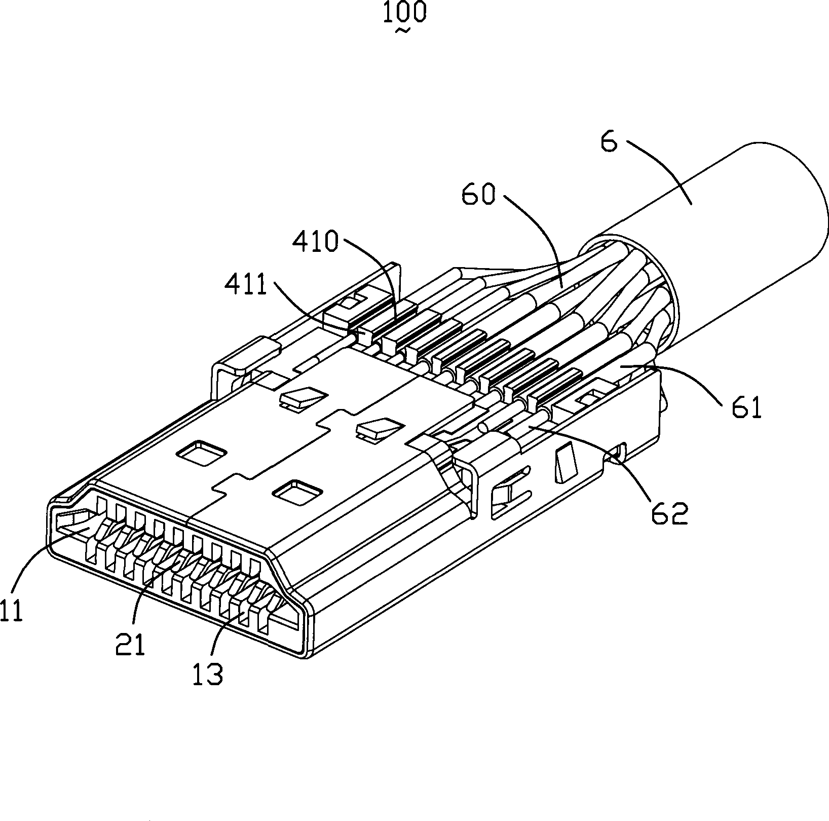 Cable connector assembly and method of making same