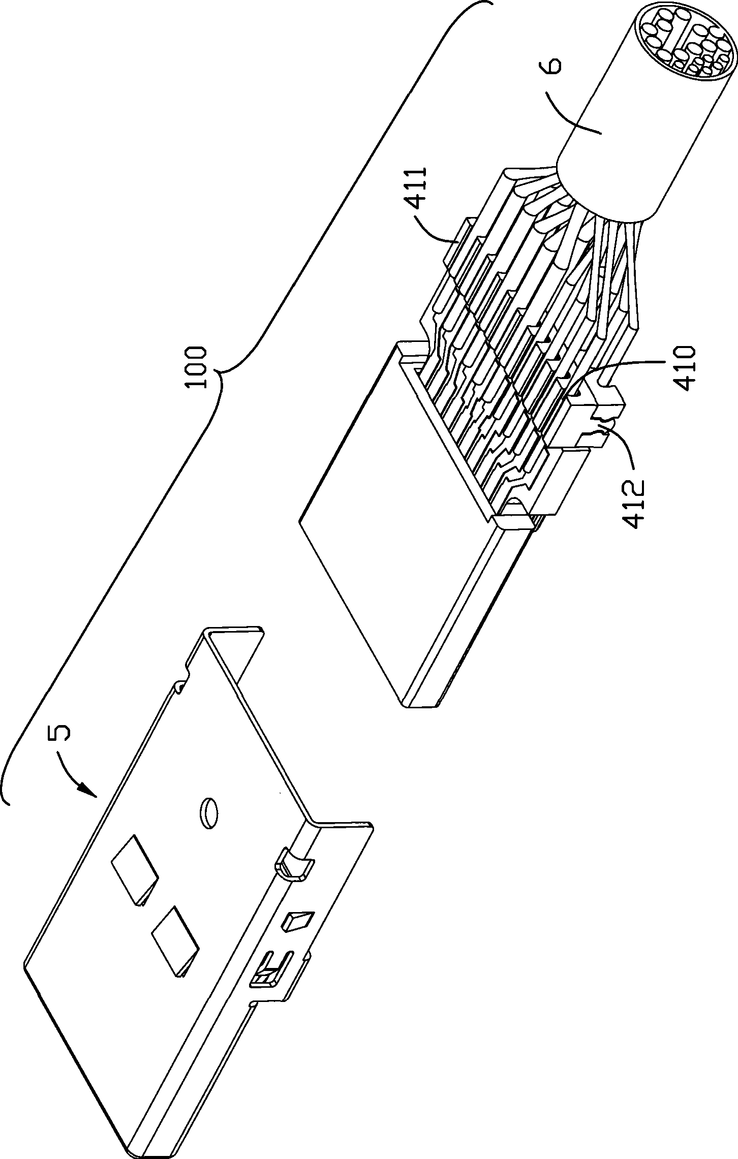 Cable connector assembly and method of making same