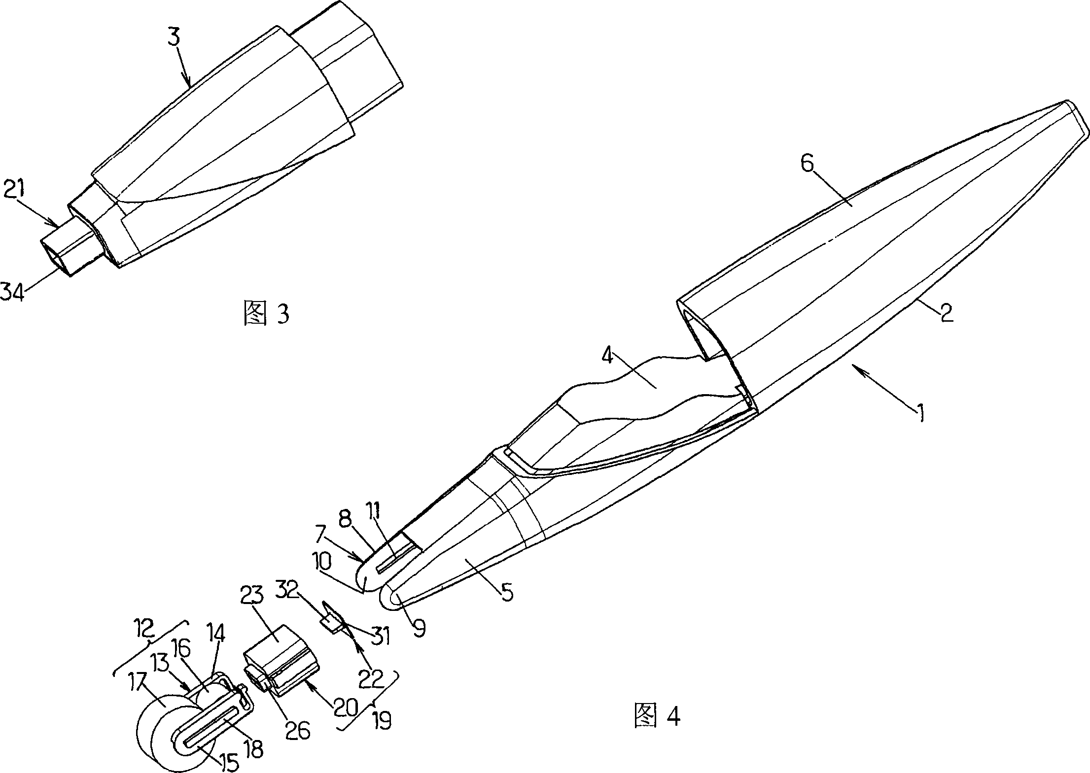 Writing tool provided with a valve feeding device