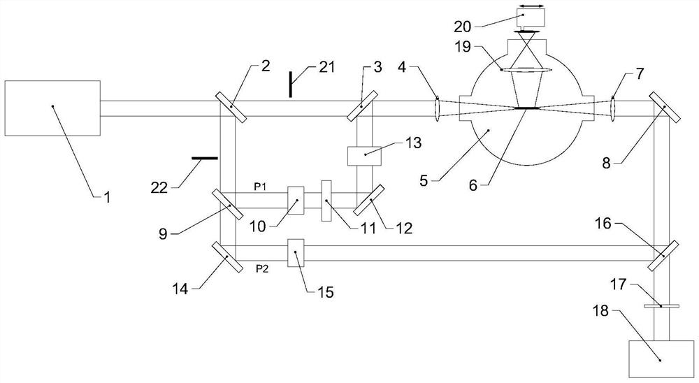 Femtosecond Laser Filamentation Plasma Density Measuring Device and Measuring Method