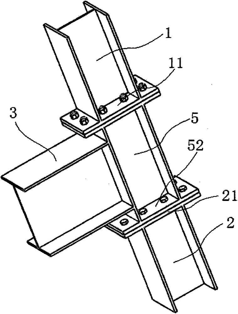 Beam-column joint of a layered fabricated steel structure
