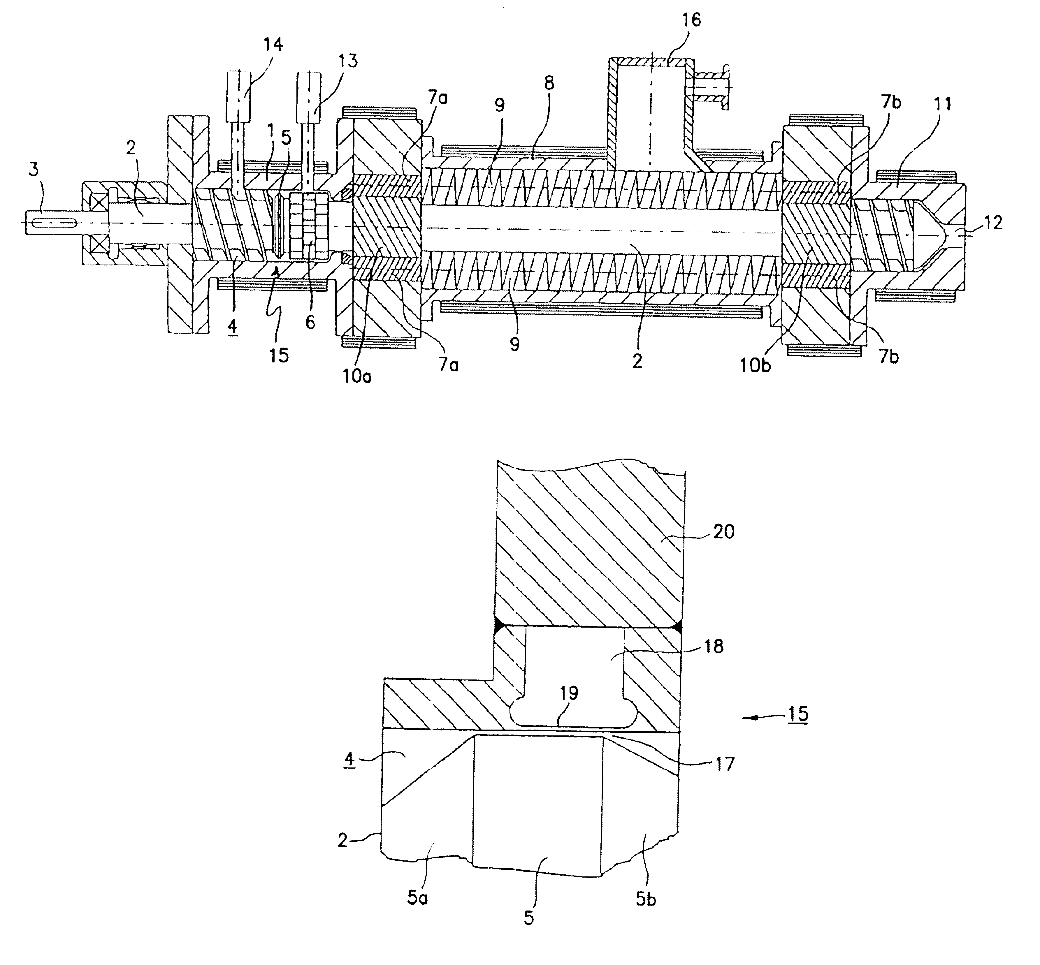 Extruder comprising blister mechanism