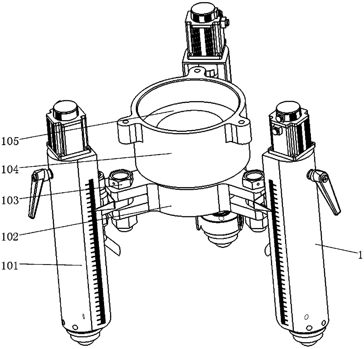 A handheld self-adaptive laser cleaning device with folded optical path