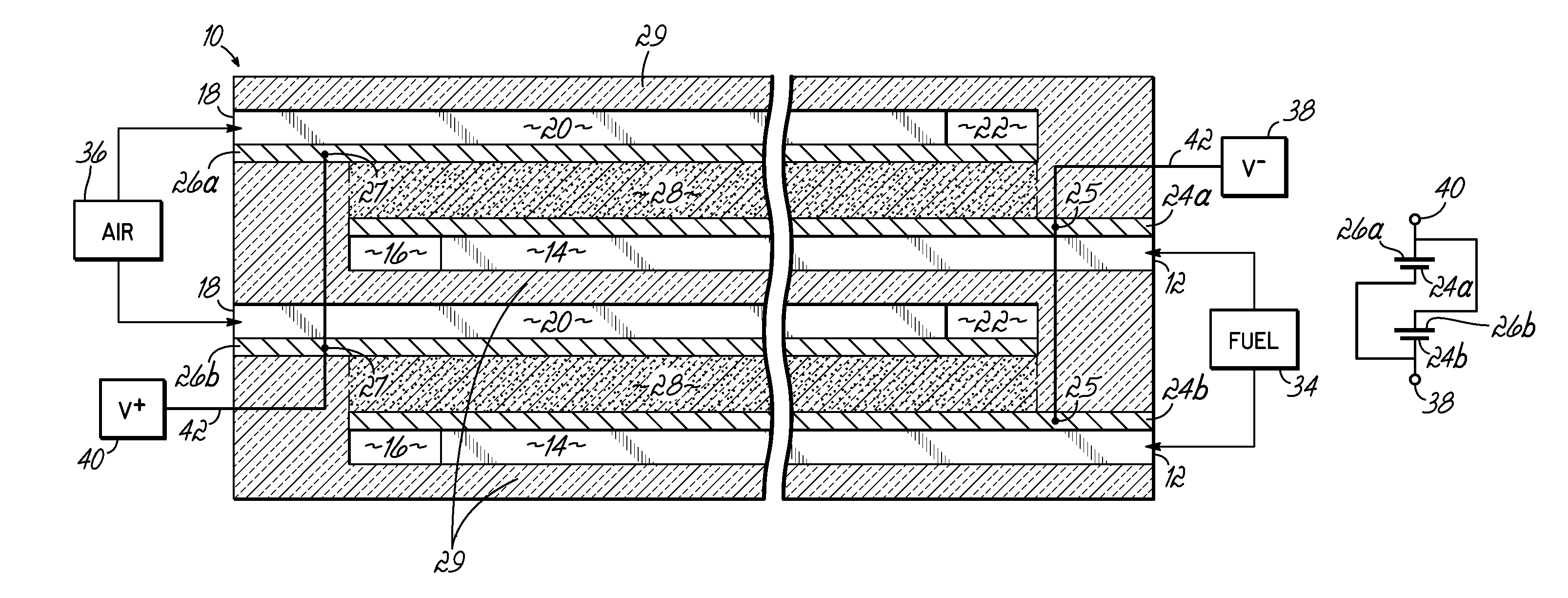 Fuel cell device and system