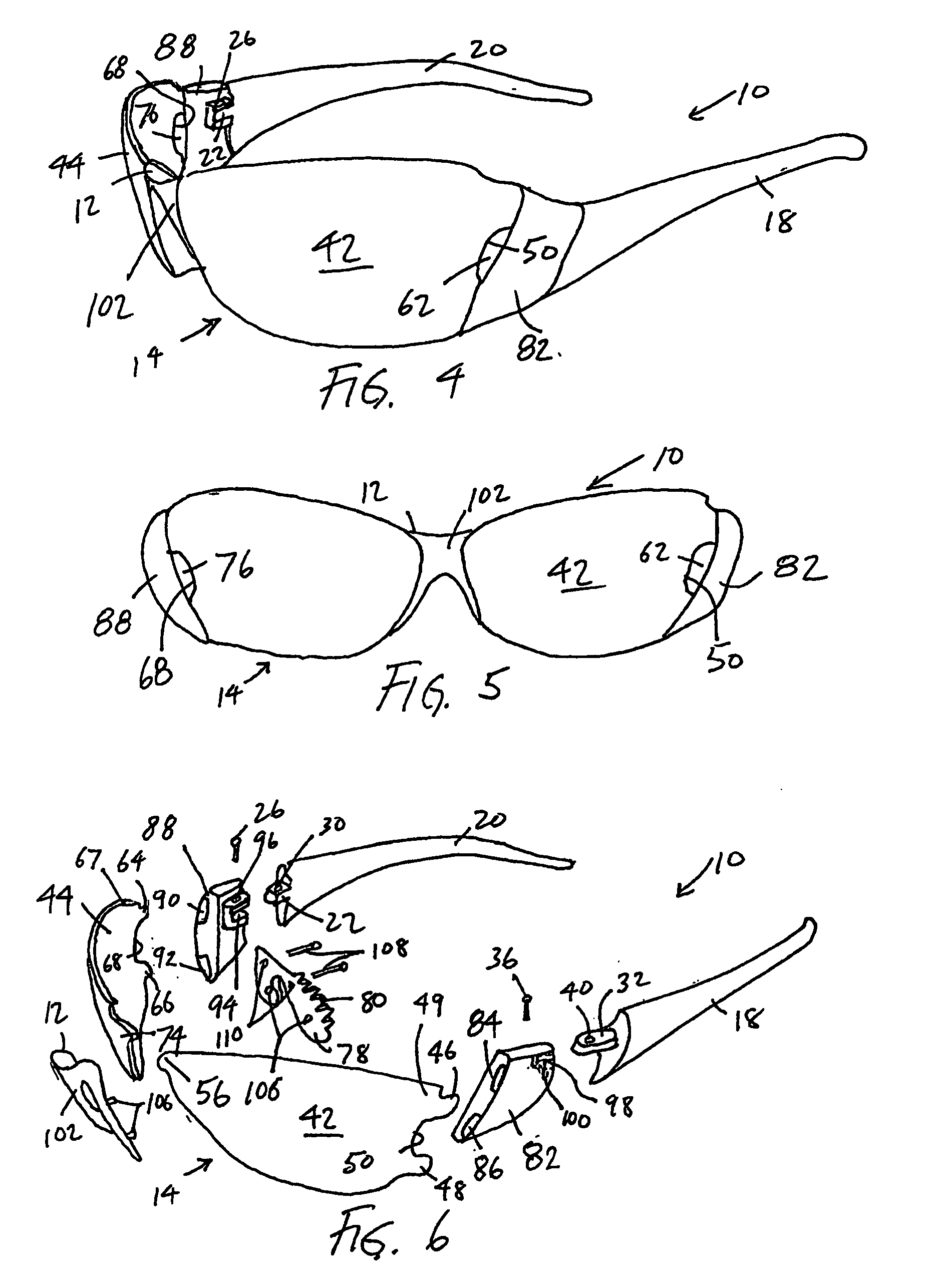 Eyewear with temporal vent