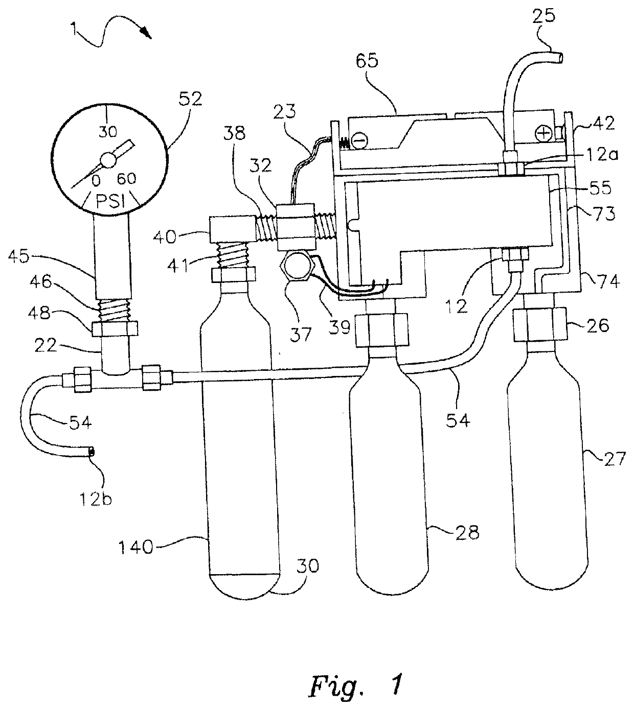 Apparatus and process for producing co2 enriched medical foam