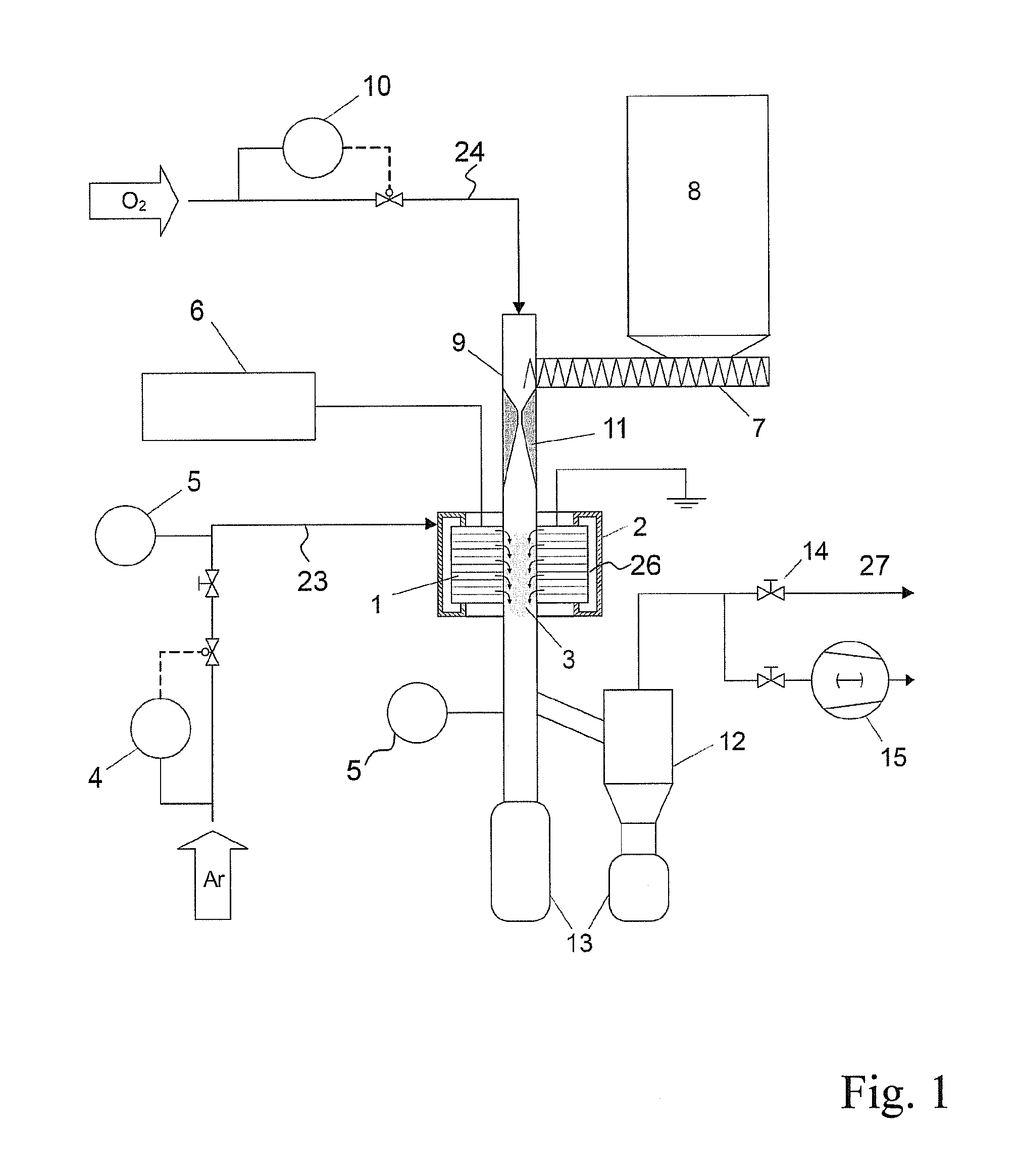 Remote non-thermal atmospheric plasma treatment of temperature sensitive particulate materials and apparatus therefore