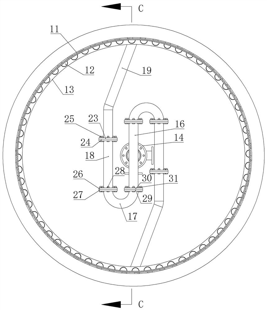 Water returning device with double-S-bend water seal