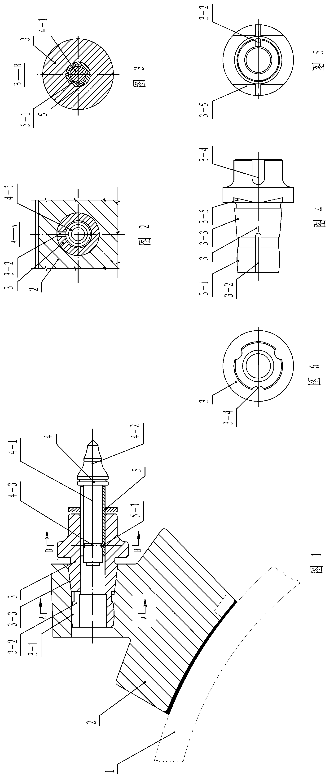 Rotor cutter seat component used on pavement milling machine