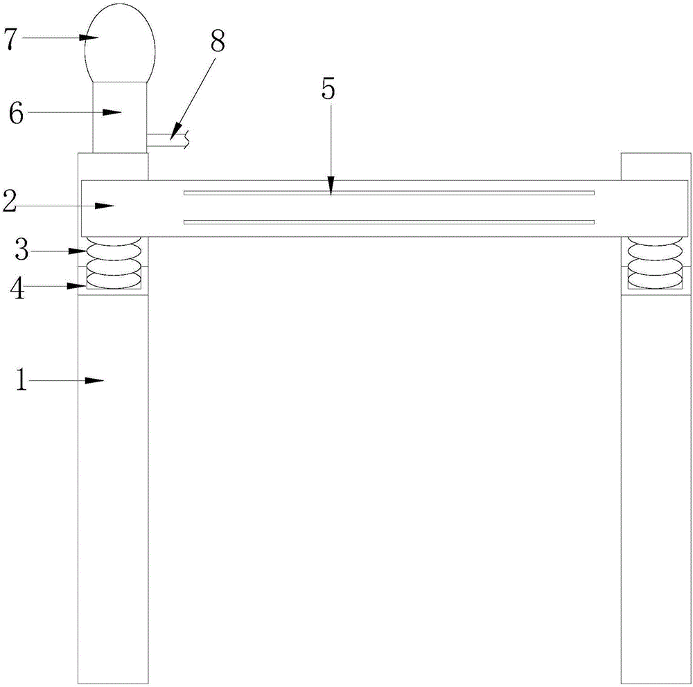 Shock absorption type horizontal bar