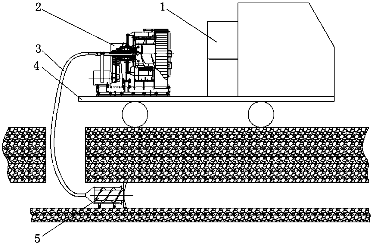 System for clearing urban drainage pipeline and transporting sludge