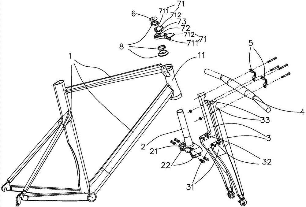 Split manipulating structure of bicycle