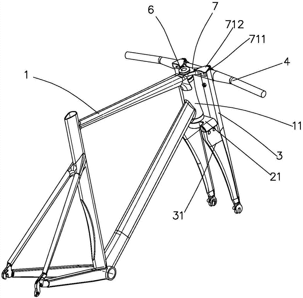 Split manipulating structure of bicycle