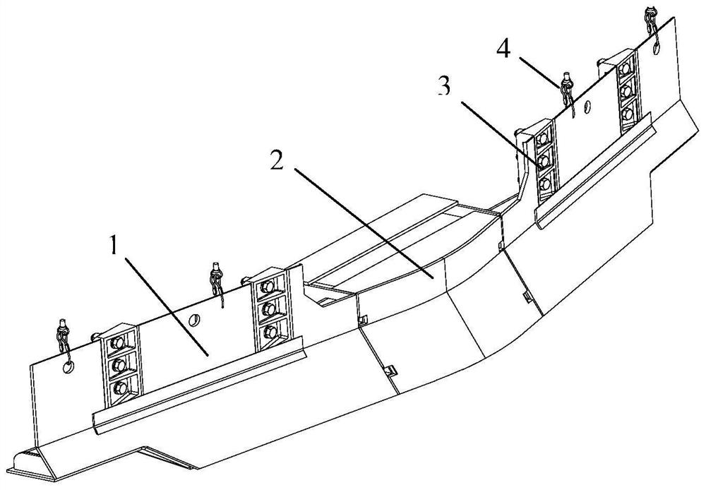 Cowcatcher with drawer type honeycomb energy absorption structure