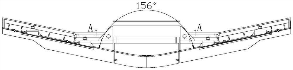 Cowcatcher with drawer type honeycomb energy absorption structure