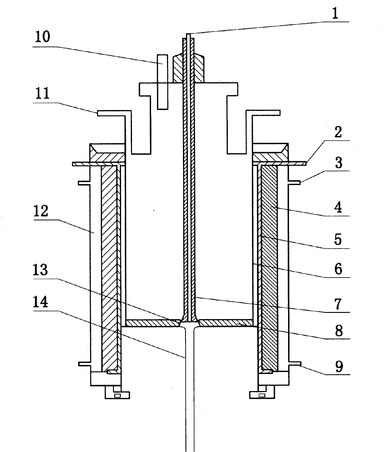 Quart continuous melting furnace