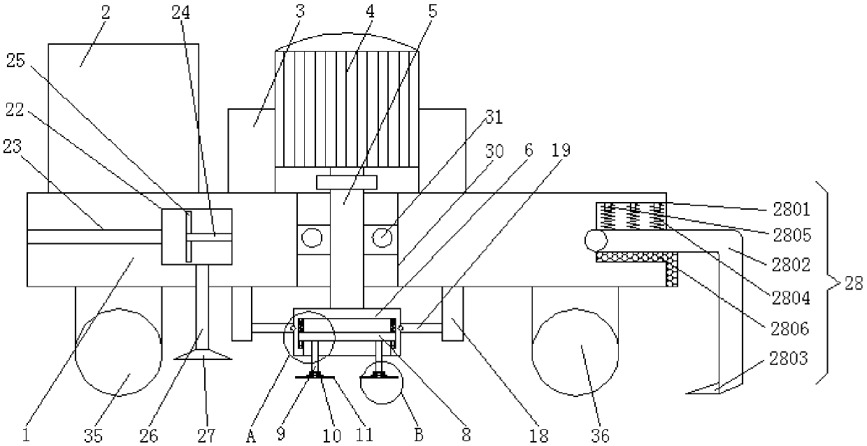 Mechanical weeding device for large-scale agriculture production