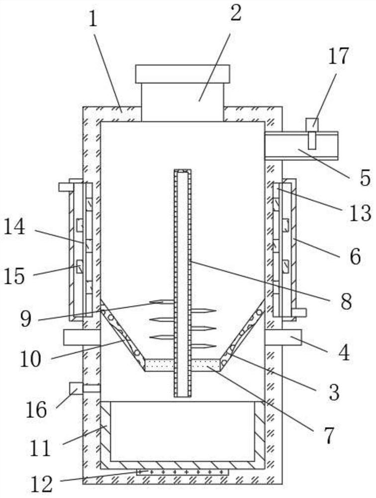 Dry distillation device for oil shale processing