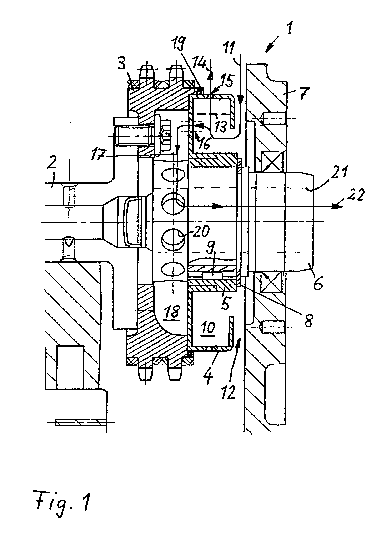 Centrifugal oil separator in an internal combustion engine
