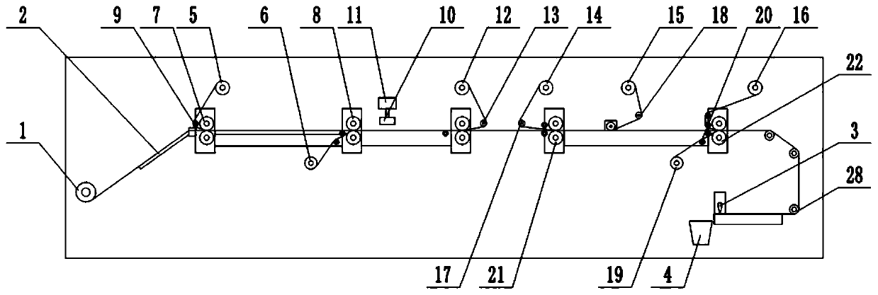 Die-cutting manufacturing device for double-faced adhesive tape