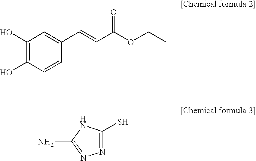 Vitamin C composition stabilized with cationic material, anionic material and caffeic acid derivative