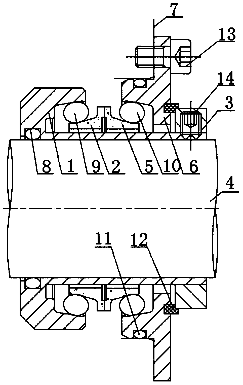 Integral floating sealing structure