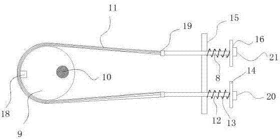 Device for achieving unilateral tensioning through direct current motor and power distribution method of device