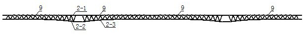Partial cable-stayed bridge of steel truss web type concrete composite beam and construction method thereof