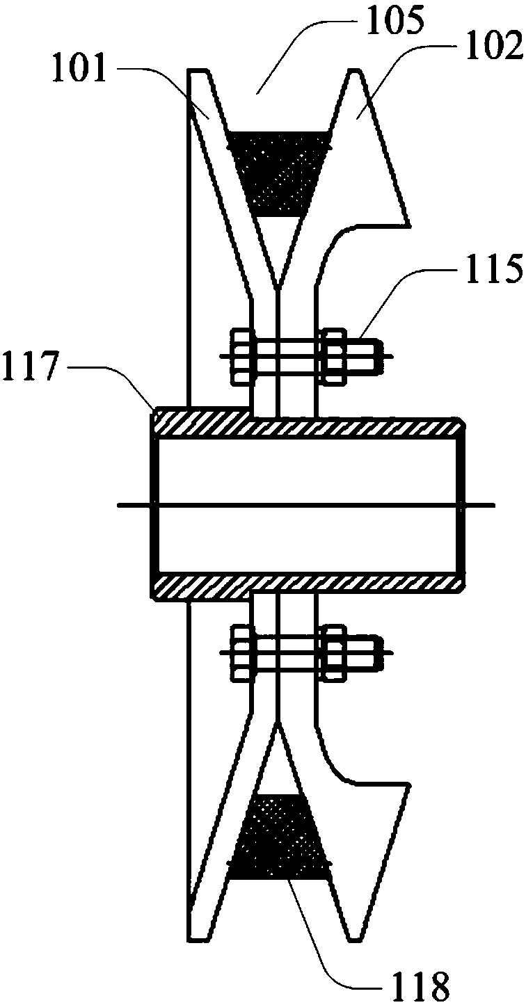 Belt pulley, crop raking mechanism and harvester