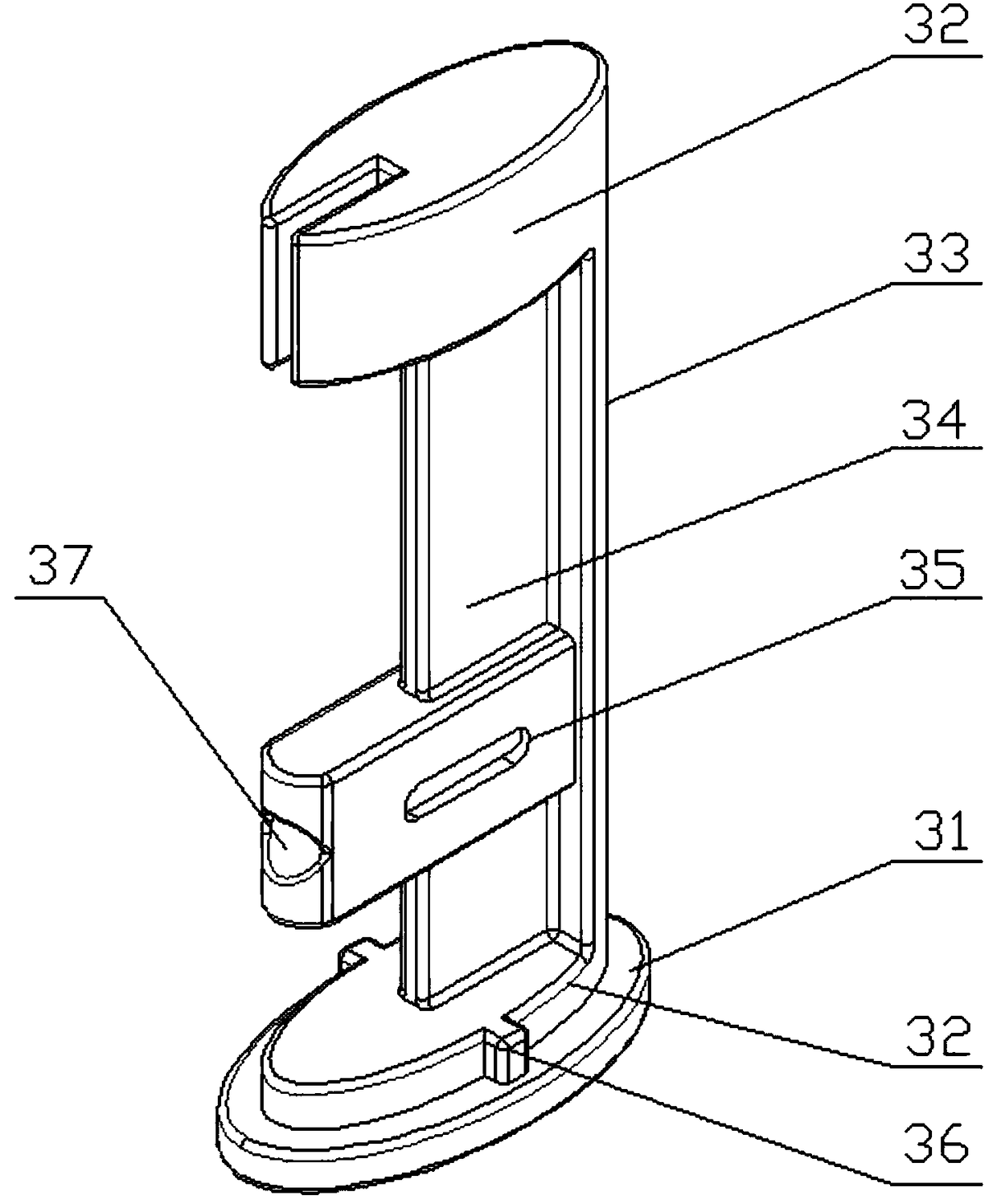 Push rod for reversing of baby carriage