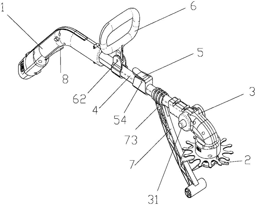 Lawn mower with adjustable blade angle