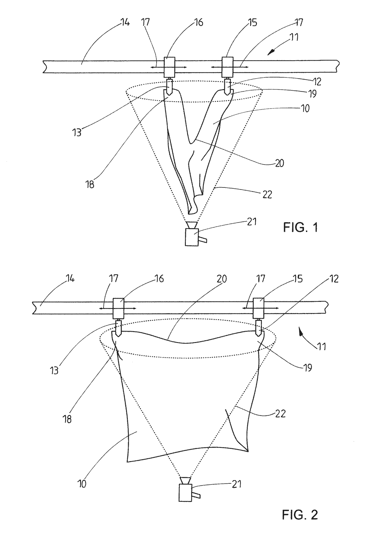 Method and device for spreading a laundry item