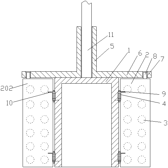 Device convenient for kompyang covering and working method thereof