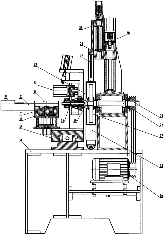 Skipping type automatic conveying device for armature shafts