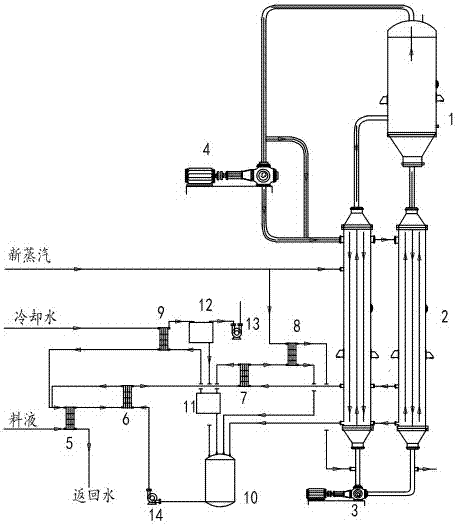 Cobaltous sulfate solution evaporation system and process thereof