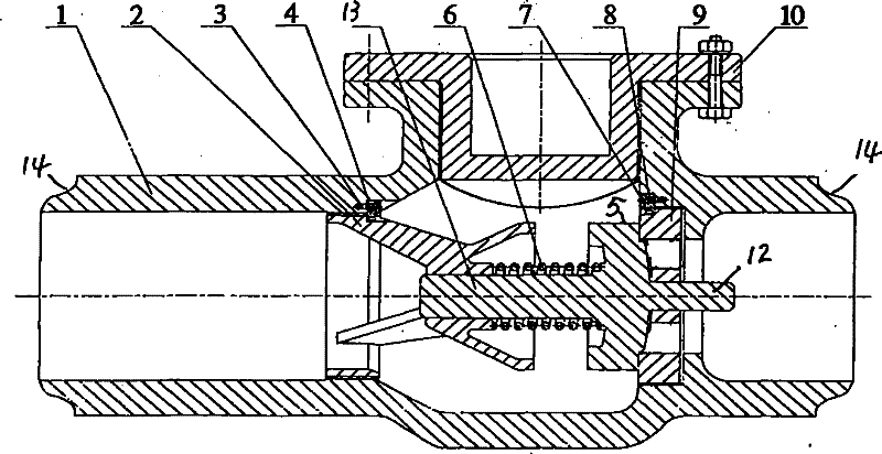 Shuttle-type high-temperature and high-pressure welding check valve