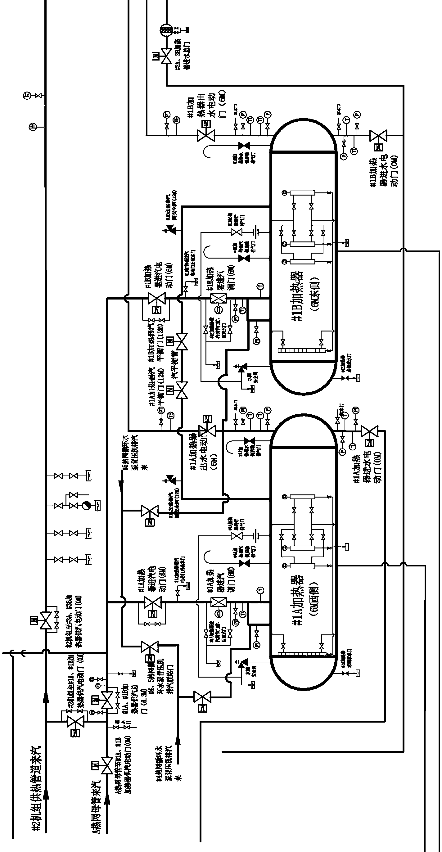 Redundant water draining system of high-back-pressure units of origin station of heat supply network