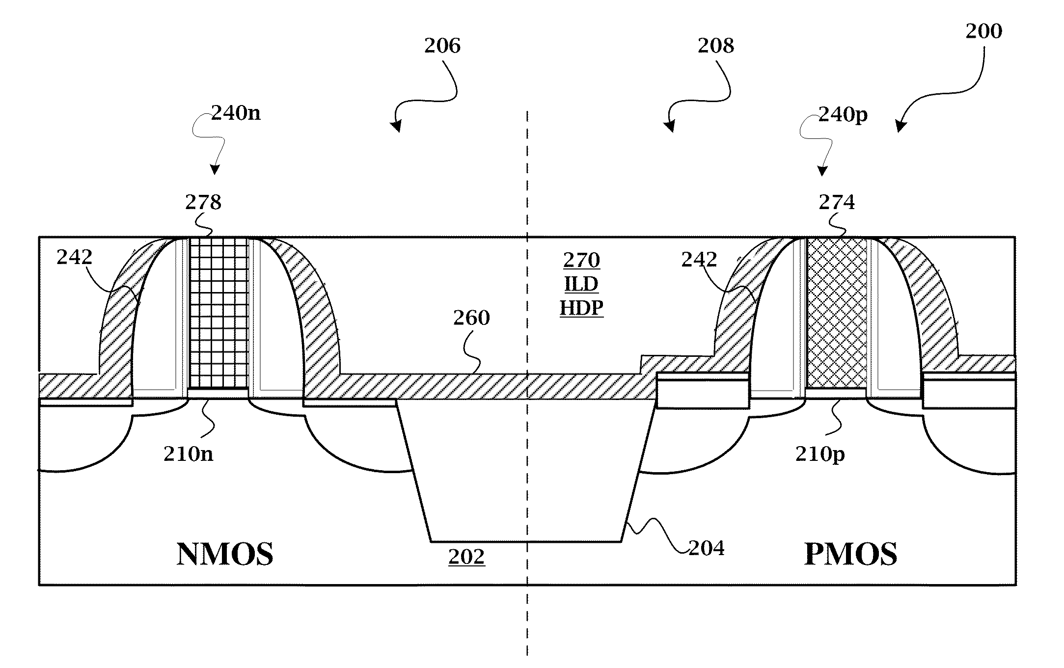Method for gap filling in a gate last process