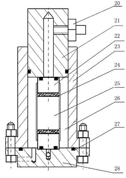 Rapid testing device of permeability of rocks