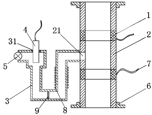 Device and method for online corrosion measurement during chemical cleaning of boiler tube