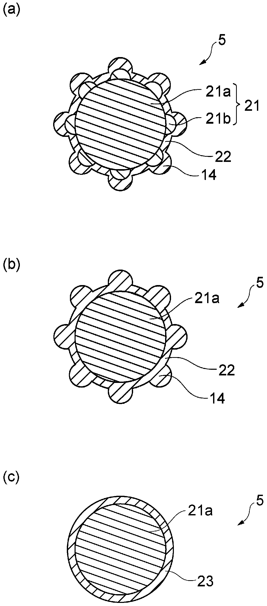 Film-like circuit connection material and circuit connection structure