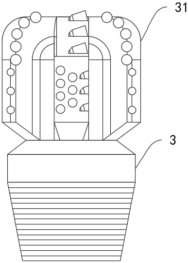 A kind of extended pdc drill bit with centralizer